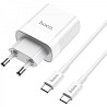 Мережевий зарядний пристрій Hoco C80A 2 USB 3.1A Type C White Харьков