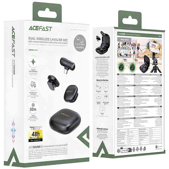 Петличный беспроводной микрофон Acefast R1 Lightning Херсон