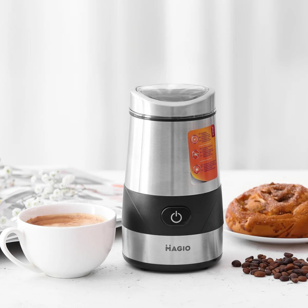 Кофемолка Magio MG-202 250 Вт серебристая Киев - изображение 3