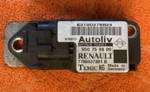 Бу датчик удара Renault Megane Scenic 1, 7700437301, 550759800 Кропивницкий - изображение 1