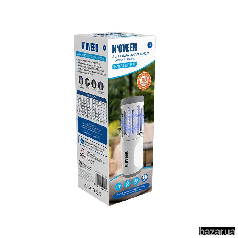 Аккумуляторный фонарь от насекомых Noveen IKN854 LED IP44 Одесса - изображение 3