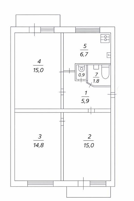 продажа 3-к квартира Киев, Святошинский, 45000 $ Киев - изображение 10