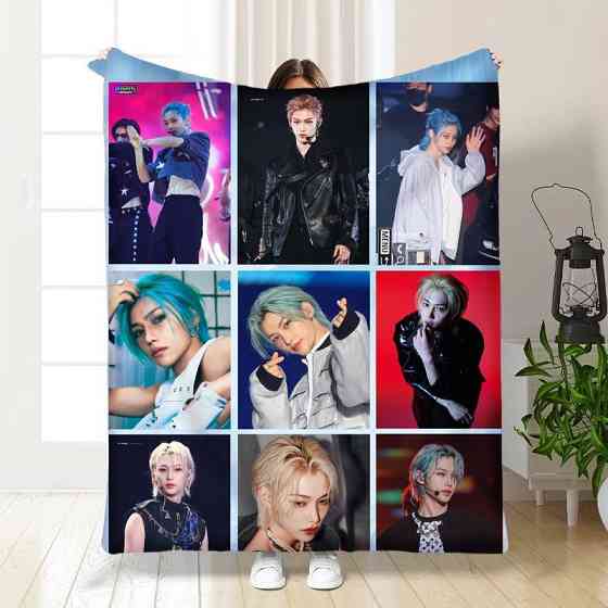 Плед 3D Stray Kids колаж 3369_B 15778 135х160 см Київ