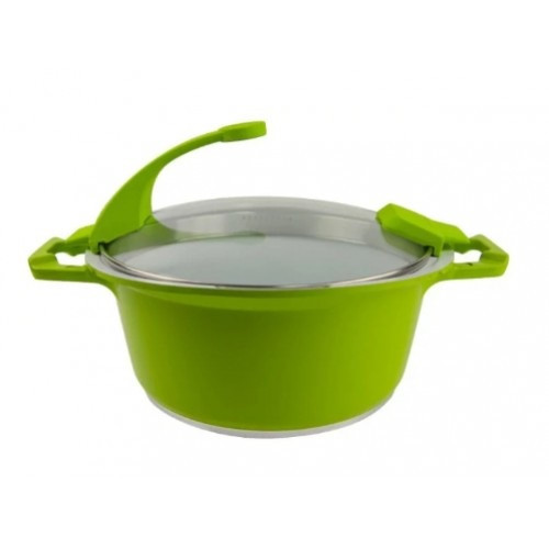 Каструля з кришкою Barton Steel BS-6920-green 20 см 2.1 л зелена Киев - изображение 1