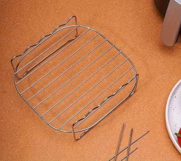 Гриль подставка в аерогриль 19285 19х7 см серебристый Киев - изображение 5