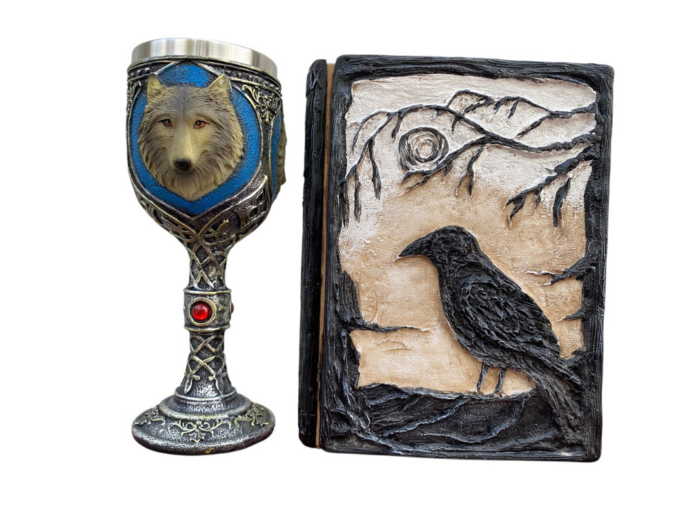 Подарочный набор Бокал 3D Волки и Блокнот 3D «Тень Ворона» Київ - зображення 1
