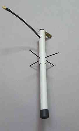 Антенна 1150-1250 МГц 6 дБ 50 Вт круговая DN111206W, SMA-male разъем, светло-серая Днепр