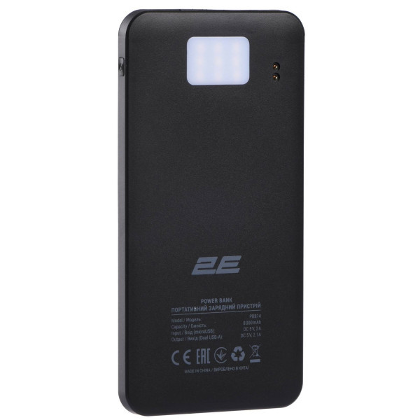 Power Bank 2E Solar 8000mAh Black (2E-PB814-Black) (Код товару:38474) Харків - зображення 2
