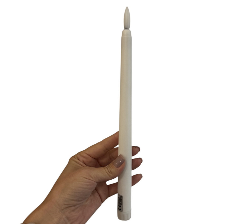 Свечка на батарейках LED Leeseph 27 см белая MV025 Одеса - зображення 10