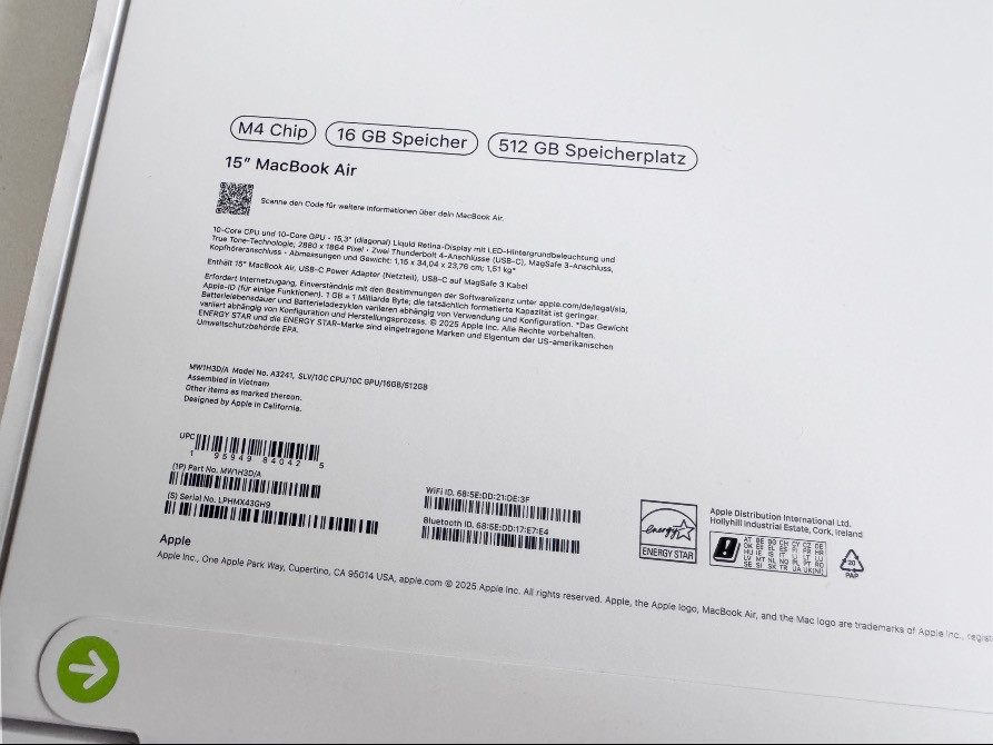 ‼️ Новий. Apple MacBook Air 15" M4 16/512GB 2025 Silver MW1H3 A3241 Киев - изображение 3