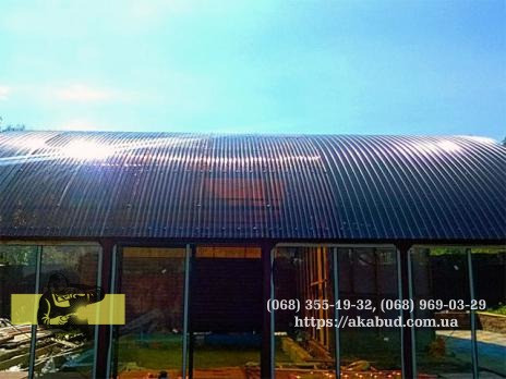 Навесы из профилированного поликарбоната. Ворота из профлиста Кривий Ріг - зображення 1
