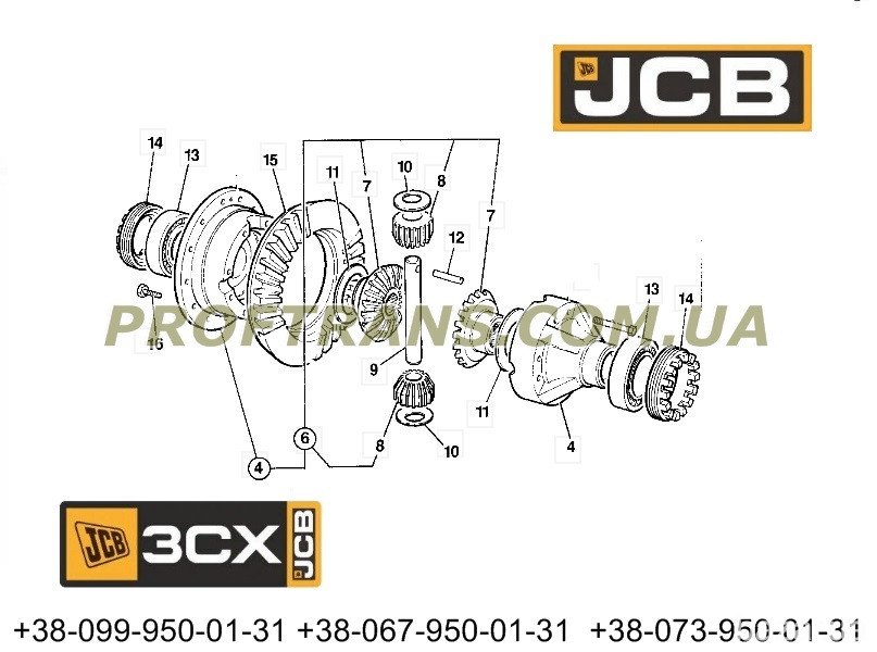 448/23500 дифференциал JCB CX3 Днепр - изображение 1