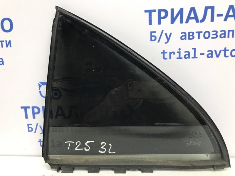 Стекло двери задней левой (форточка) Toyota Avensis T25 1.8 БЕНЗИН 1ZZFE 2002 (б/у) Киев - изображение 1