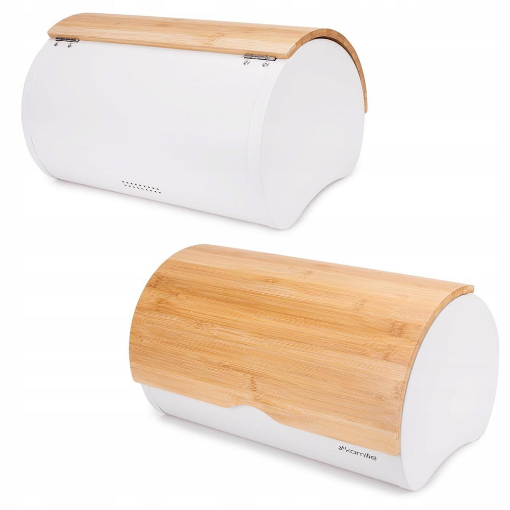 Хлебница и контейнеры Kamille с бамбуковыми крышками Белая (KM 1121) Одеса - зображення 4