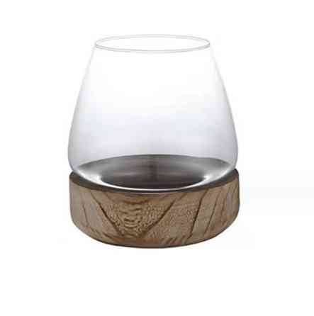 Ваза для квітів із підставкою 14138 11.5х17х19.5 см прозора Киев