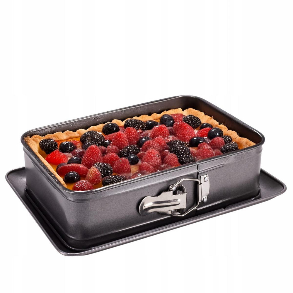 Форма для запекания Kamille 31.5*22.5*8см из углеродистой стали прямоугольная серая КМ6041 Одеса - зображення 1