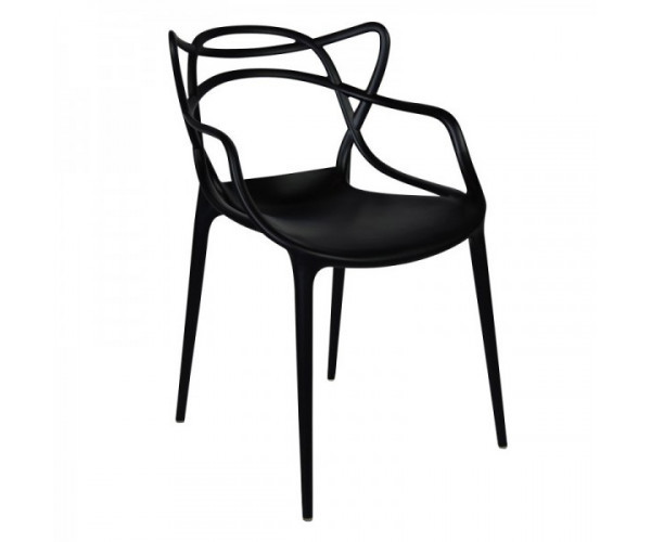 Стілець Мастерс барний пластиковий чорний Дніпро - зображення 1