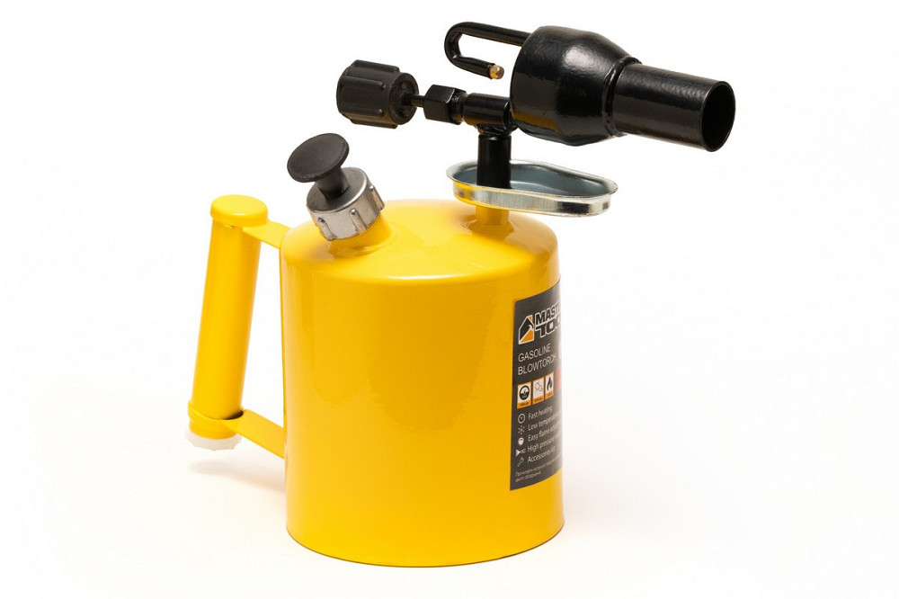 Лампа паяльная бензиновая MASTERTOOL 1.5 л 1100°С 32 мм 1200 г/час 0.25 МПа 44-5215 Харків - зображення 2