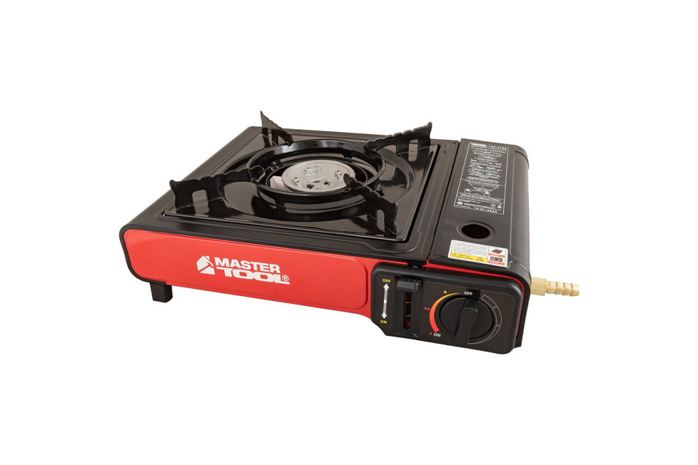 Плита портативная газовая MASTERTOOL с пьезоподжигом в пластиковом кейсе 2.4 кВт 145 г/час 42 Bar G3 Харків - зображення 1