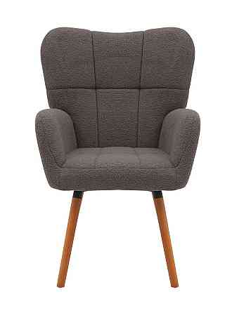 Крісло Флор тканина сіра букле тедді Дніпро