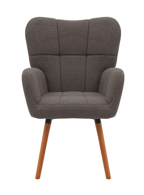 Крісло Флор тканина сіра букле тедді Дніпро - зображення 1