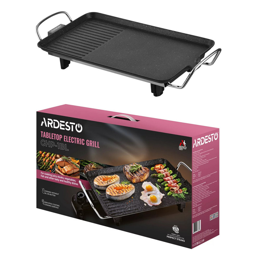 Гриль електрический Ardesto GHP-1BL 1500 Вт черный Киев - изображение 10
