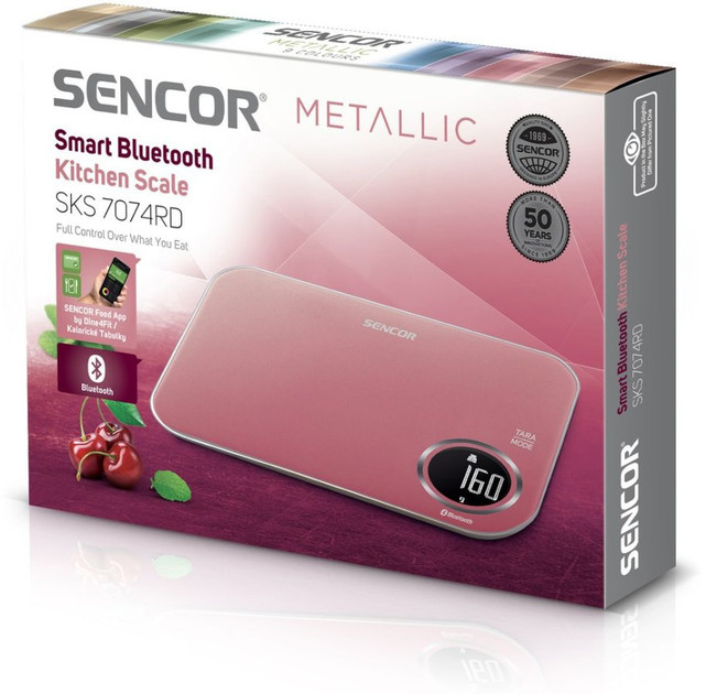 Весы кухонные Sencor SKS7074RD 5 кг красные Київ - зображення 8