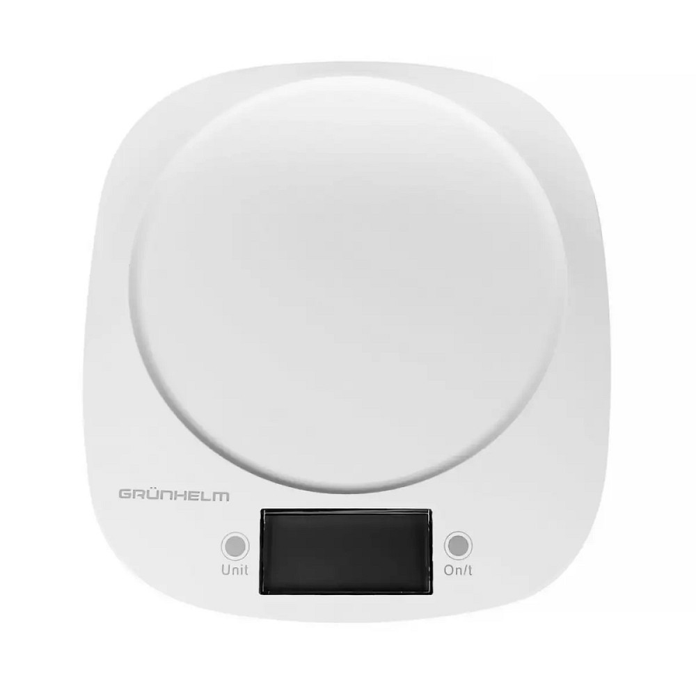 Весы кухонные с чашей Grunhelm KES-1PW 5 кг белые Київ - зображення 4