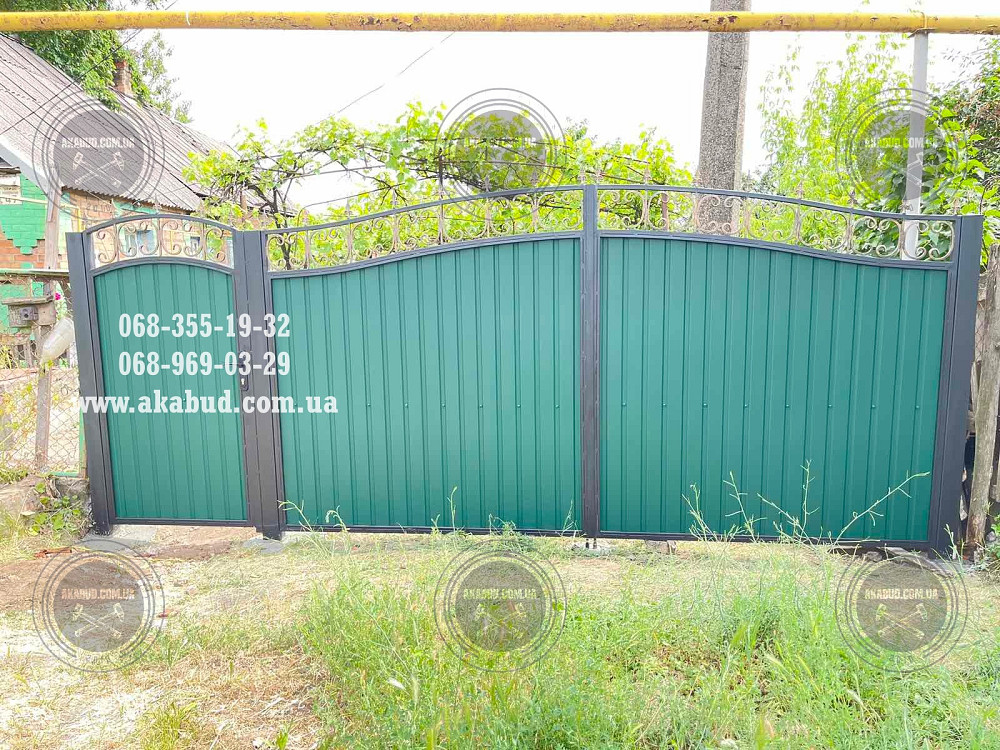 Розпашні ворота, відкатні ворота, навіс, альтанка, паркан, перила Кривой Рог - изображение 2