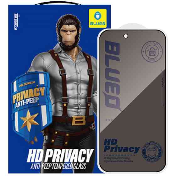 Защитное 2.5D стекло Blueo Full Cover Anti-Peep для Apple iPhone 18 Pro (6.3") Херсон