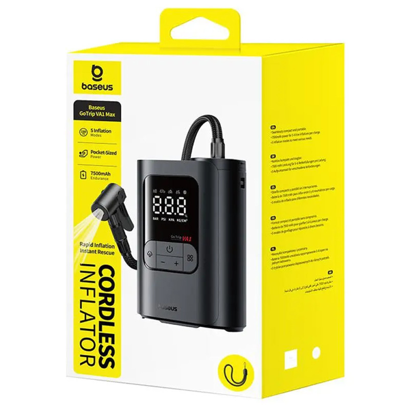 Автомобильный насос Baseus GoTrip VA1 Max 7500 mAh (C01196) Херсон - зображення 2