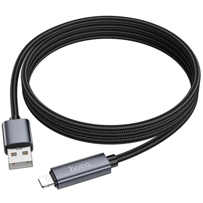 Дата кабель Hoco X112 Favor with display USB to Lightning 2.4A (1m) Херсон - зображення 4