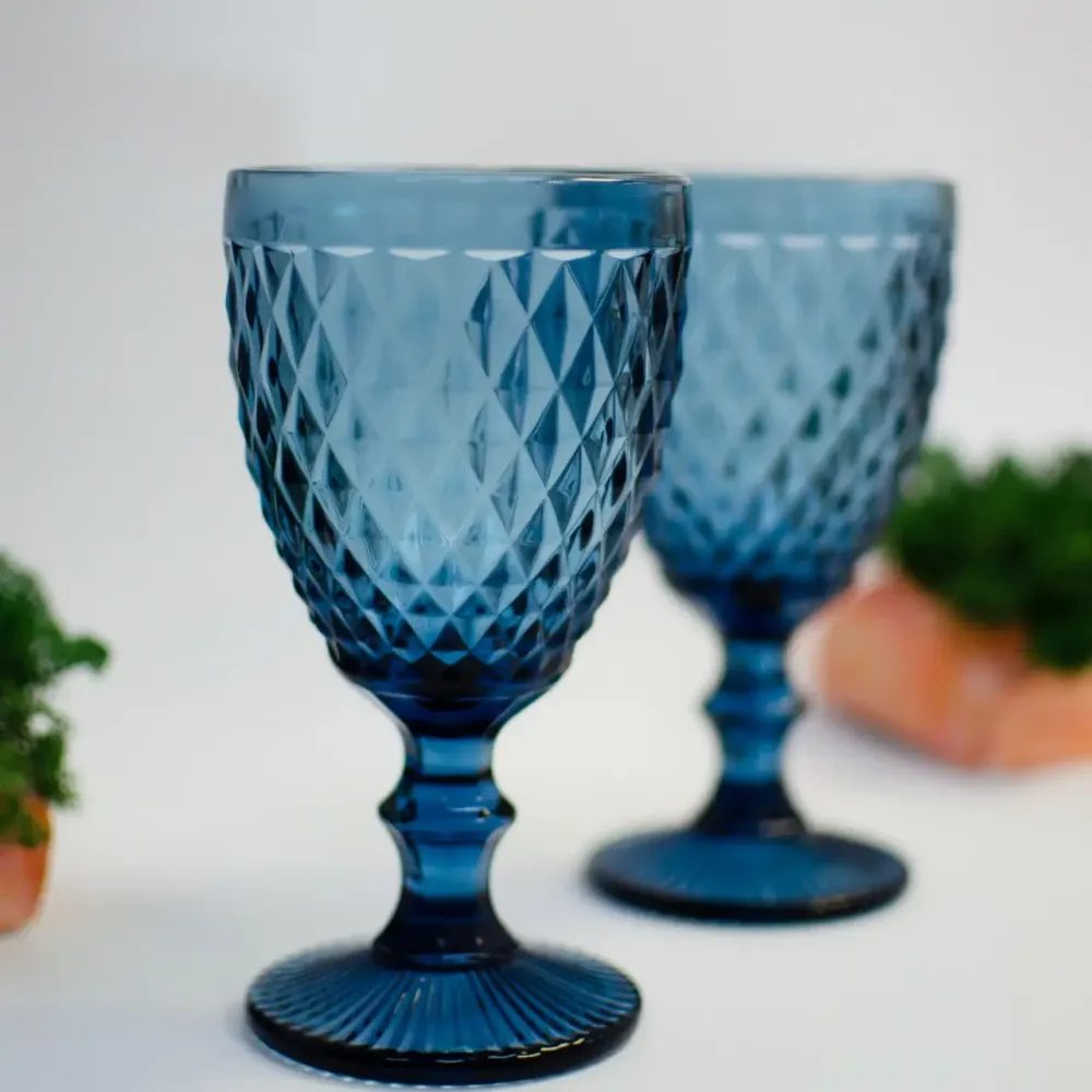 Набор бокалов для вина Elodia Винтаж 320 мл 6 шт синий Одеса - зображення 6