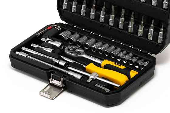 Набор инструментов MASTERTOOL ¼" 46 шт 4-14 мм CrV 46 шт кейс с металлическими замками 78-2047 Харків