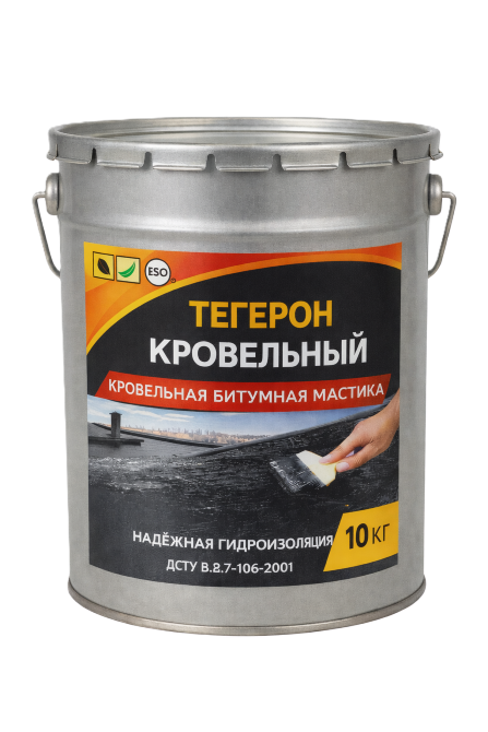 Тегерон Кровельный Ecobit ведро 10,0 кг - кровельная битумная мастика ДСТУ Б В.2.7-106-2001 Днепр - изображение 1