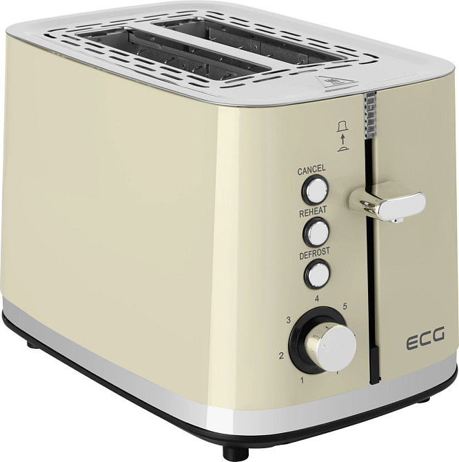 Тостер ECG ST 2766 Vintage Vanilla 925 Вт бежевый Киев - изображение 2