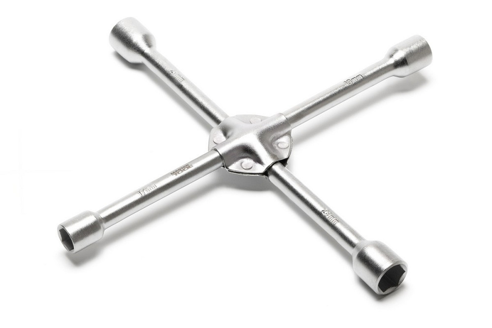 Ключ баллонный MASTERTOOL крестовой усиленный 17х19х21х23 350х16 мм 73-0314 Харків - зображення 3