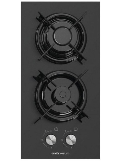 Варочная поверхность газовая Grunhelm GPG 0201 BF (2 конфорки, закаленное стекло, газ контроль) 1073 Киев - изображение 6