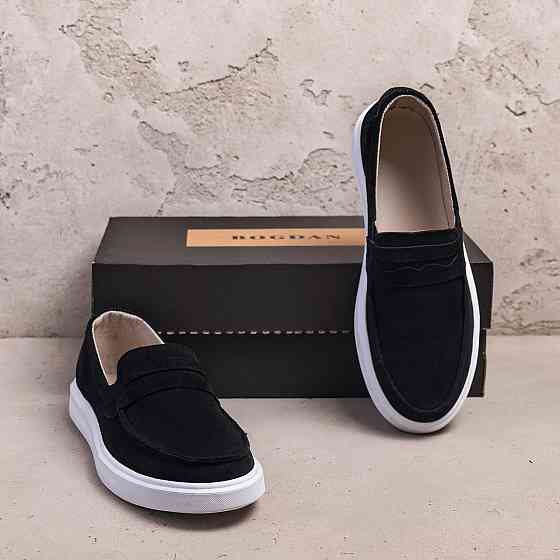 Мужские кожаные лоферы Urban Style Black Київ