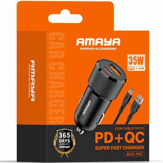 Уценка АЗУ Amaya ACC-14C PD15W+QC3.0 total 35W (1USB-A/1C) + кабель USB to Type-C Херсон