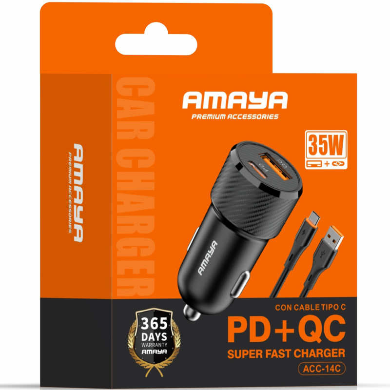 Уценка АЗУ Amaya ACC-14C PD15W+QC3.0 total 35W (1USB-A/1C) + кабель USB to Type-C Херсон - зображення 2