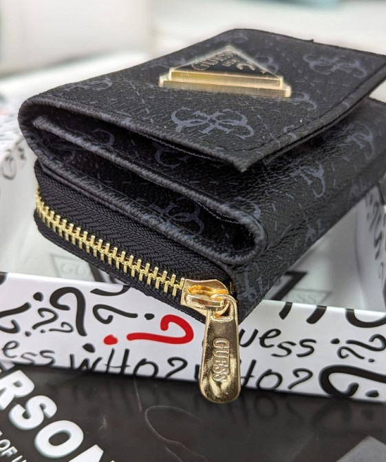 Міні гаманець жіночий чорний Guess міні конверт AN85 Киев - изображение 3