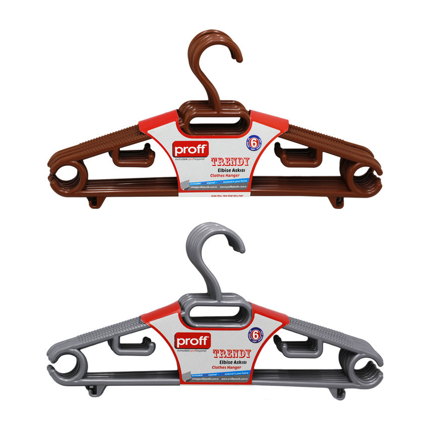 Вешалка "Стандарт", пластиковая (набор 6шт.), ТМ PROFF 2601854 Київ - зображення 1