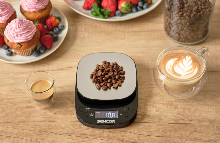 Весы кухонные Sencor SKS0804BK 2 кг черные Київ - зображення 7