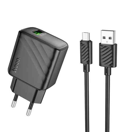 СЗУ Hoco CS21A Rich QC3.0 18W (1USB-A) + кабель USB to MicroUSB Херсон