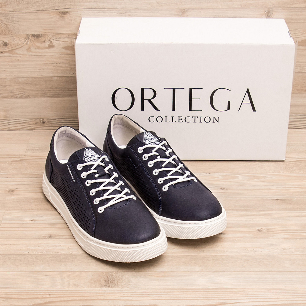 Мужские летние кожаные кеды Kristan перфорация Київ - зображення 6