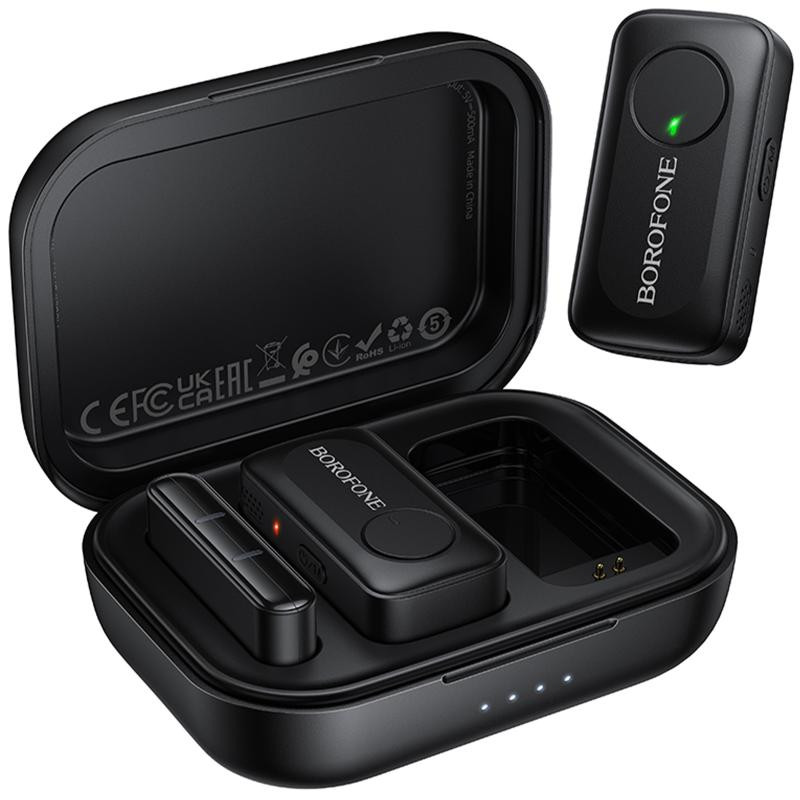 Петличный беспроводной микрофон Borofone BFK17 Lemai dual-mic Type-C Херсон - изображение 1