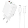 СЗУ Borofone BN29 Fuente PD30W+QC3.0 (1USB-A/1C) + кабель Type-C to Lightning Херсон