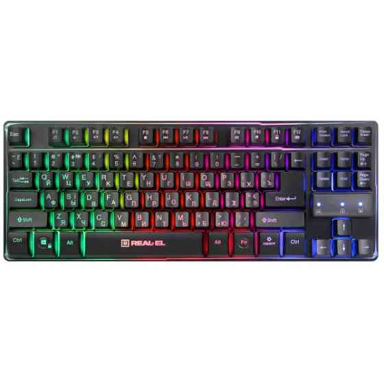 Клавіатура REAL-EL Gaming 8710 TKL USB Black (EL123100030) Харьков
