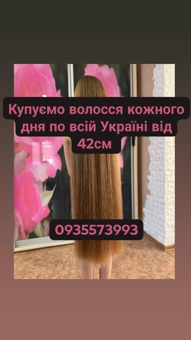 Скупка волосся в Тернополі та по всій Україні від 42см -0935573993 Житомир - зображення 1